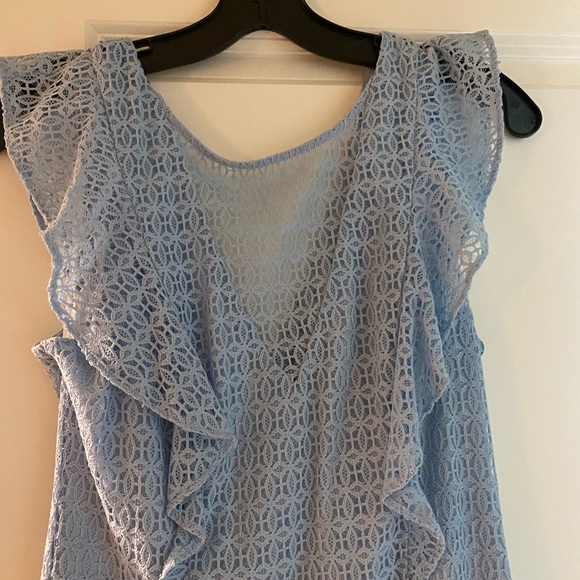 Baby Blue Guess Garden Party Frill Dress - Picture 3 of 4